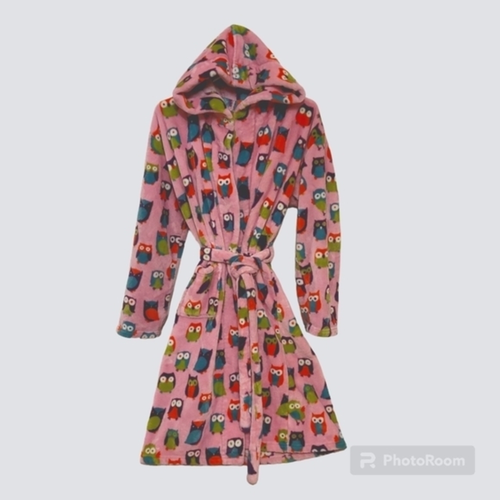 Little Blue House by Hatley,house robe,lounge wear,plush fleece,Owls pr…